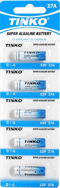 Tinko Super Alkaline V27A 5'li Özel Pil