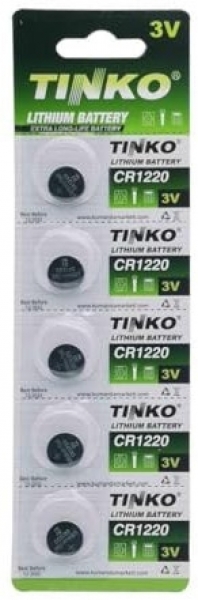 Tinko CR1220 5'li Düğme Pil