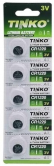 Tinko CR1220 5'li Düğme Pil