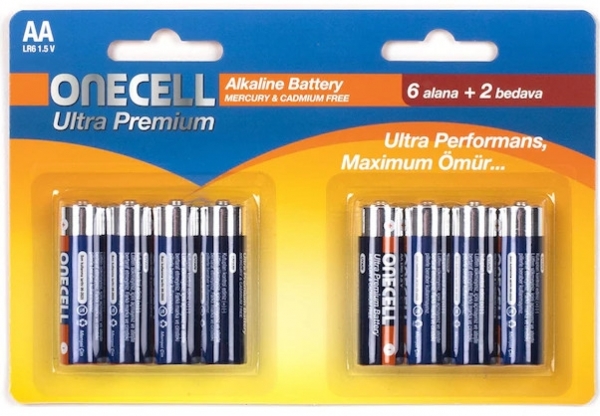 Onecell Ultra Premium AA 8'li Kalem Pil