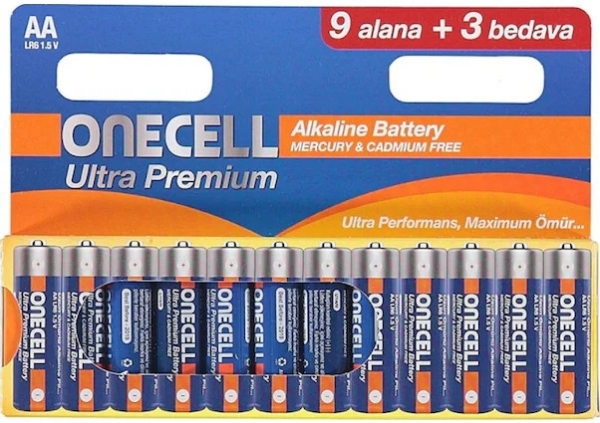 Onecell Ultra Premium AA 12'li Kalem Pil