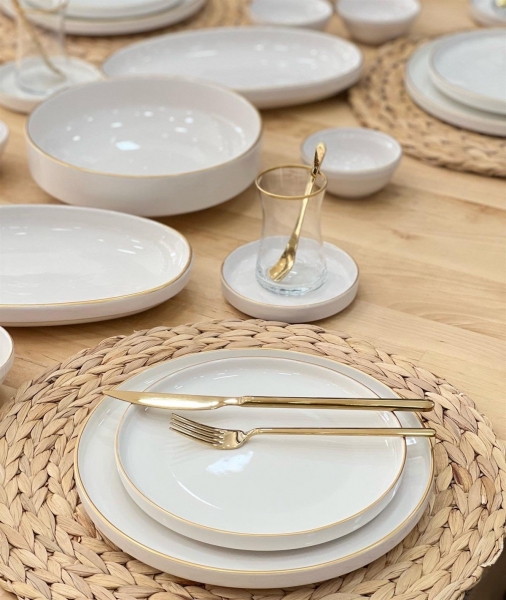 Onedekor Modern Gold İstanbul 43 Parça Kahvaltı Takımı