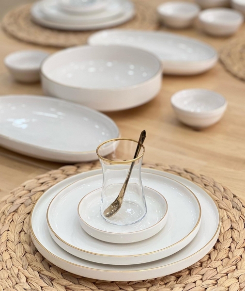 Onedekor Modern Gold İstanbul 43 Parça Kahvaltı Takımı