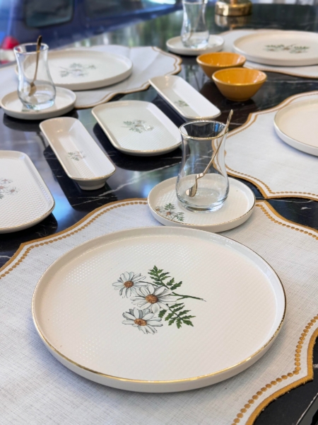 Onedekor Modern Daisy 32 Parça Kahvaltı Takımı
