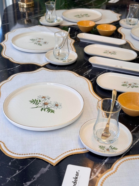 Onedekor Modern Daisy 32 Parça Kahvaltı Takımı