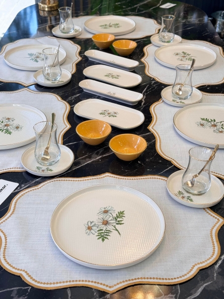 Onedekor Modern Daisy 32 Parça Kahvaltı Takımı
