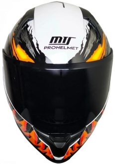 MTS Pro Helmets M-910 Siyah-Turuncu-Beyaz