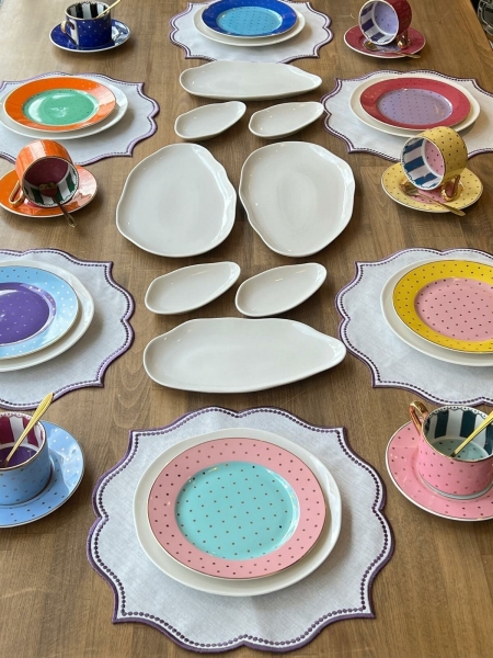 Rossev Rainbow 44 Parça Kahvaltı Takımı