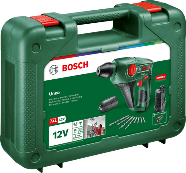 Bosch Uneo 12 LI (2x2.0Ah) Akülü Matkap (2 Akülü / 2 Ah)