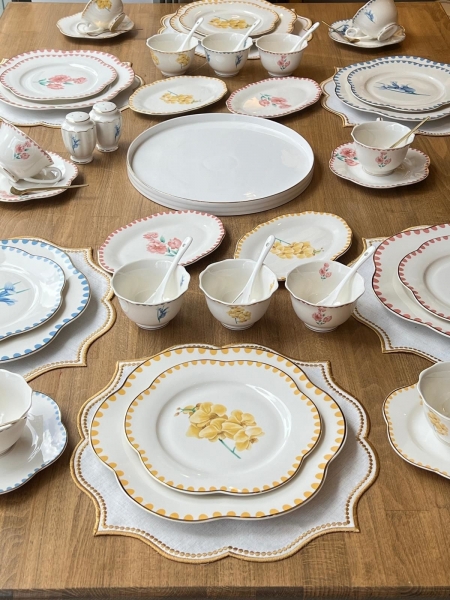 Rossev Flowers 55 Parça Kahvaltı Takımı