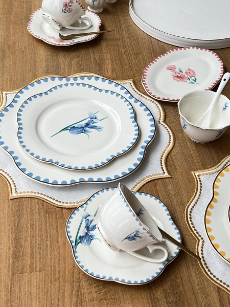Rossev Flowers 55 Parça Kahvaltı Takımı