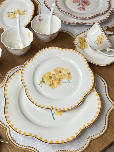 Rossev Flowers 55 Parça Kahvaltı Takımı