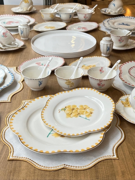 Rossev Flowers 55 Parça Kahvaltı Takımı