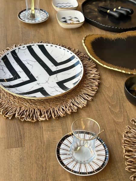 Rossev Bellini Black 46 Parça Kahvaltı Takımı