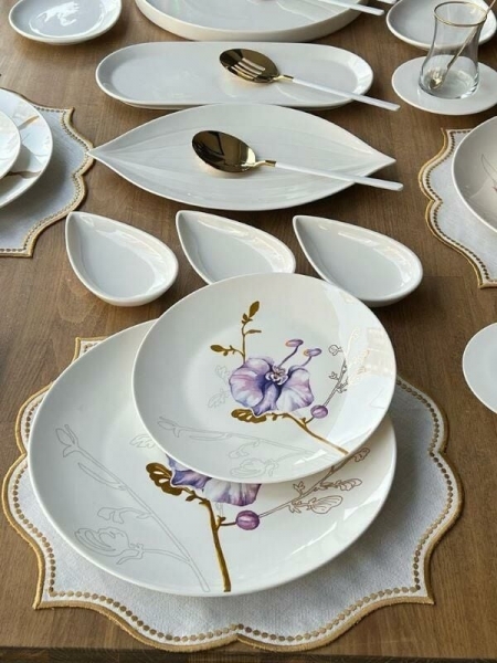 Rossev Royal Flower 56 Parça Kahvaltı Takımı