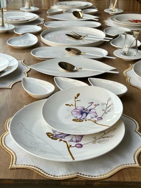Rossev Royal Flower 56 Parça Kahvaltı Takımı