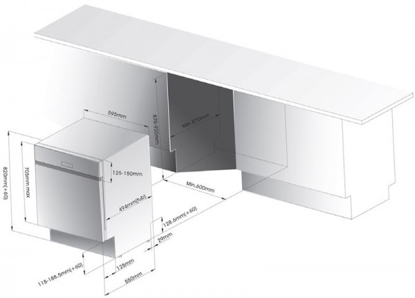Dominox DDWS 712 A++ XS Bulaşık Makinesi