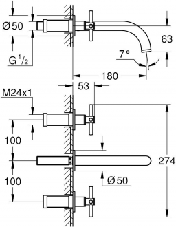 Grohe Atrio 20661GL0 Lavabo Bataryası