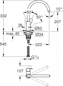 Grohe Start Edge 31369001 Lavabo Bataryası
