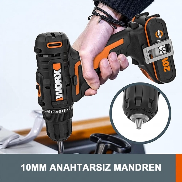 Worx WX100 Akülü Matkap