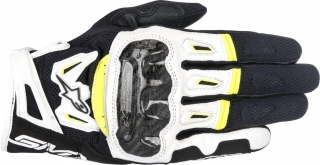 Alpinestars SMX-2 Siyah/Beyaz/Sarı Motosiklet Eldiveni