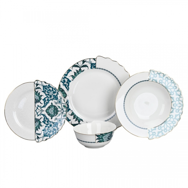 Neva Mentol Hibrit N3278 24 Parça Yemek Takımı