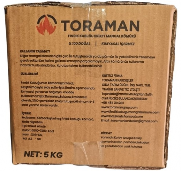 Toraman Briket Mangal Kömürü 5 kg