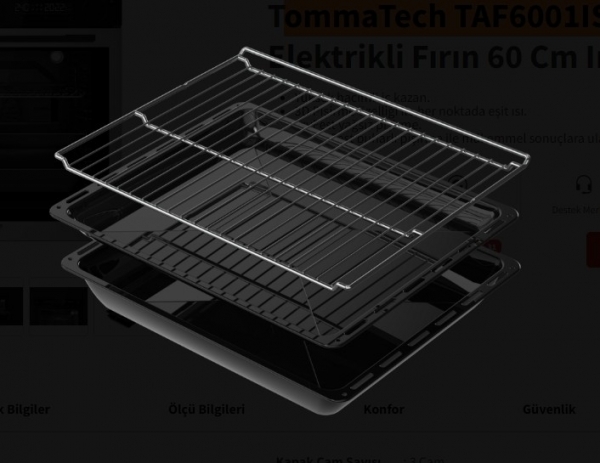 Tommatech TAF6001IS Ankastre Fırın