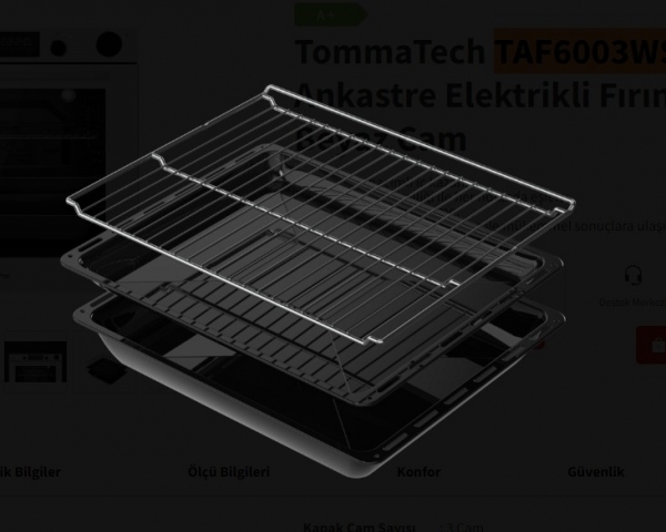 Tommatech TAF6003WSP Ankastre Fırın