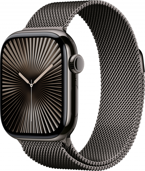 Apple Watch Series 10 Cellular 42mm Titanyum Kasa ve Milano Loop Akıllı Saat