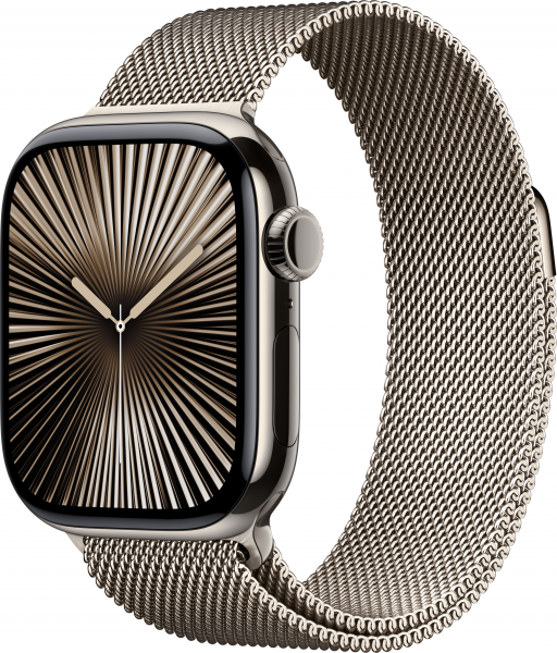 Apple Watch Series 10 Cellular 42mm Titanyum Kasa ve Milano Loop Akıllı Saat