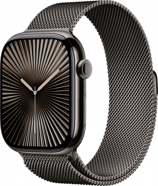 Apple Watch Series 10 Cellular 46mm Titanyum Kasa ve Milano Loop Akıllı Saat