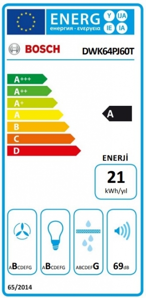 Bosch DWK64PJ60T Davlumbaz