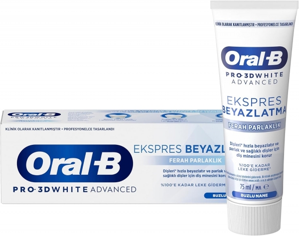 Oral-B Pro 3D White Advanced Ekspres Beyazlatma Ferah Parlaklık 75 ml