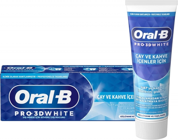 Oral-B 3D White Çay ve Kahve İçenler İçin 75 ml