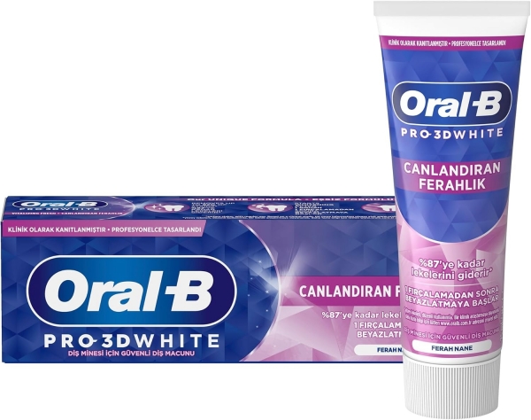 Oral-B Pro 3D White Canlandıran Ferahlık 75 ml