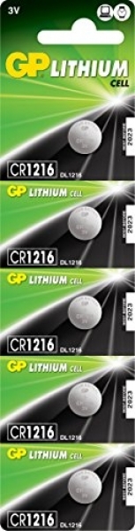 GP CR1216 5'li Düğme Pil