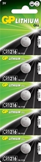 GP CR1216 5'li Düğme Pil