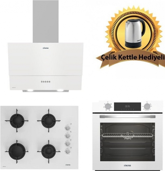 Altus Beyaz Ankastre Set ALA 159 GHW + Ala 322 W + ALA 535 W