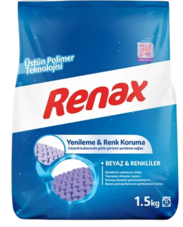 Renax Yenileme & Renk Koruma Renkliler ve Beyazlar Toz Çamaşır Deterjanı 1.5 kg