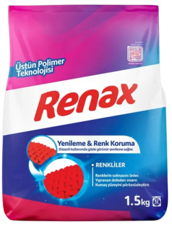 Renax Yenileme & Renk Koruma Renkliler Toz Çamaşır Deterjanı 1.5 kg