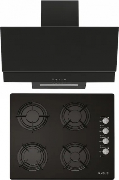Alveus Star Siyah 2'li Ankastre Set ALV GLS 640 + + MOD F17
