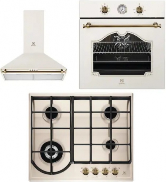 Electrolux Rustik Krem Ankastre Set EGH6343RON + EOA5220AOV + EFC226V