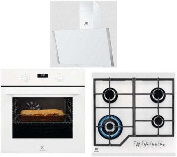 Electrolux Beyaz Ankastre Set KGG64362W + EOF5C50BV + EFV60656OW