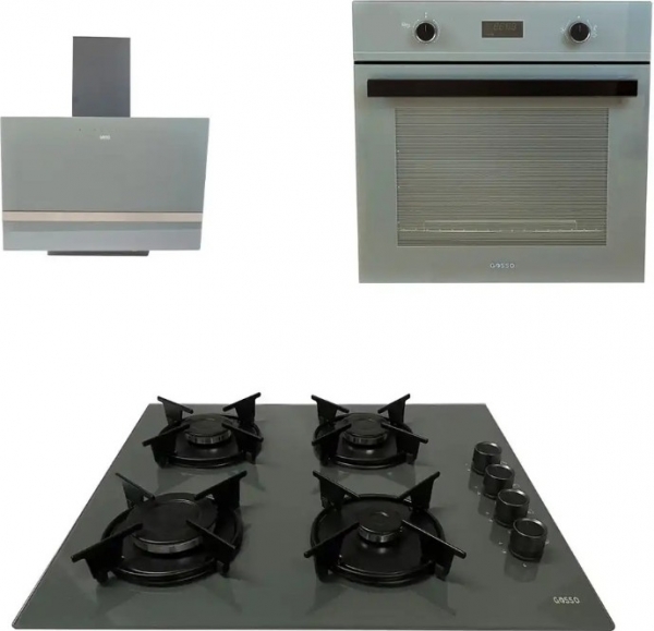 Gosso Çeşme Gri Ankastre Set 5016 DG + 7015 + 9015