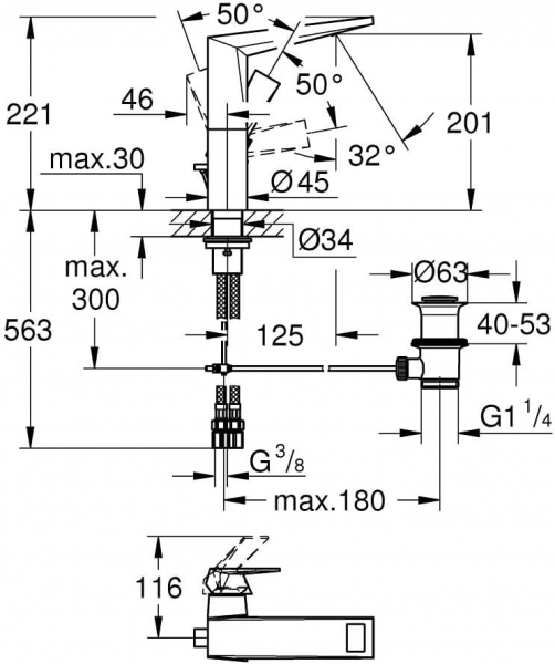 Grohe Allure 24344000 Lavabo Bataryası