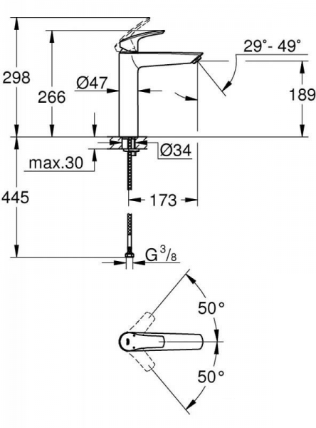 Grohe Eurosmart 239712433 Lavabo Bataryası