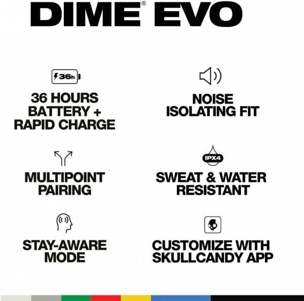 Skullcandy Dime Evo Tam Kablosuz Kulaklık