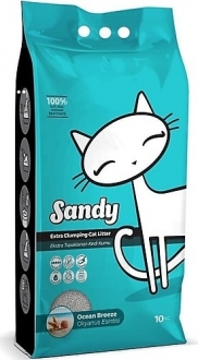 Sandy Okyanus Esintisi Kokulu Extra Topaklanan 10 kg Kedi Kumu