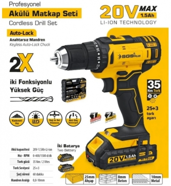 SGS SGS5249 Akülü Matkap